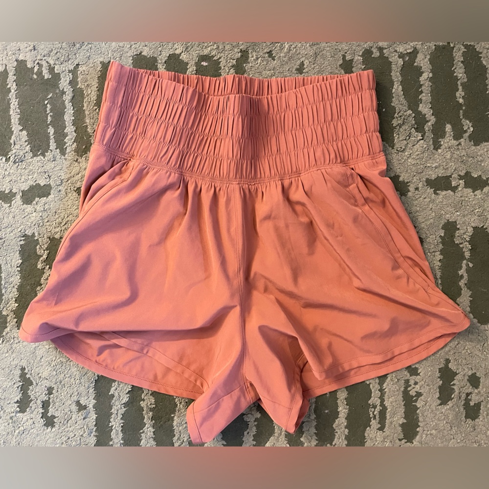 YPB motionTEK Unlined Ultra High Rise Workout Short in Copper Medium
